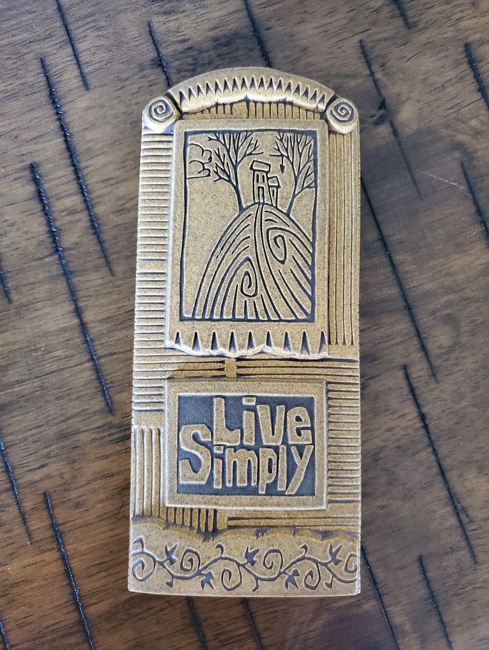 The Potters Shed Michael Macone Live Simply Clay Wall Plaque Tile Pottery